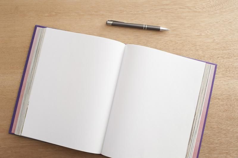 Notebook open to daily rhythm notes